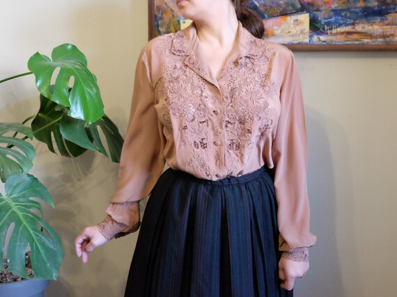 Marianne van der Osten Vintage blouse 80s does 40s