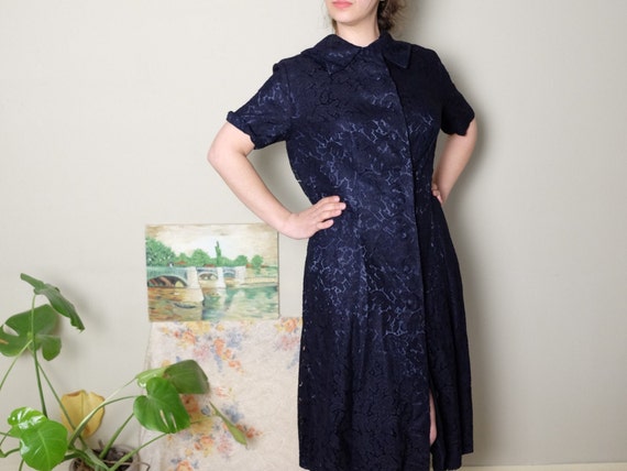 50s dress 50s 60s Vintage dress black lace short s