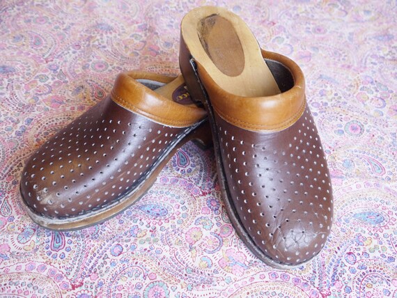 70s sandals Sanastico 70s Vintage flip flop clogs