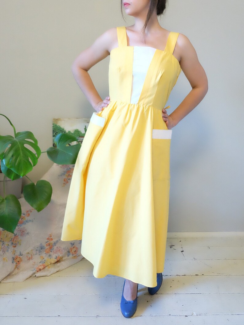 yellow and white sundress