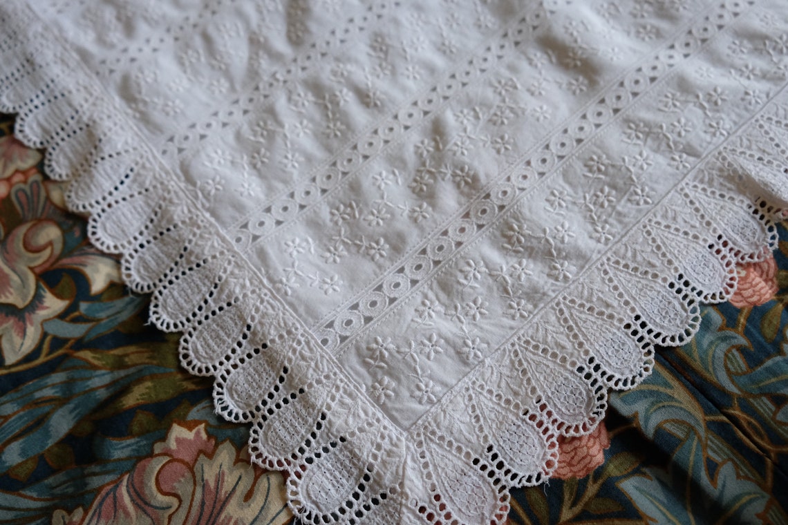 Vintage pillow shams white lace pillow case Victorian Etsy