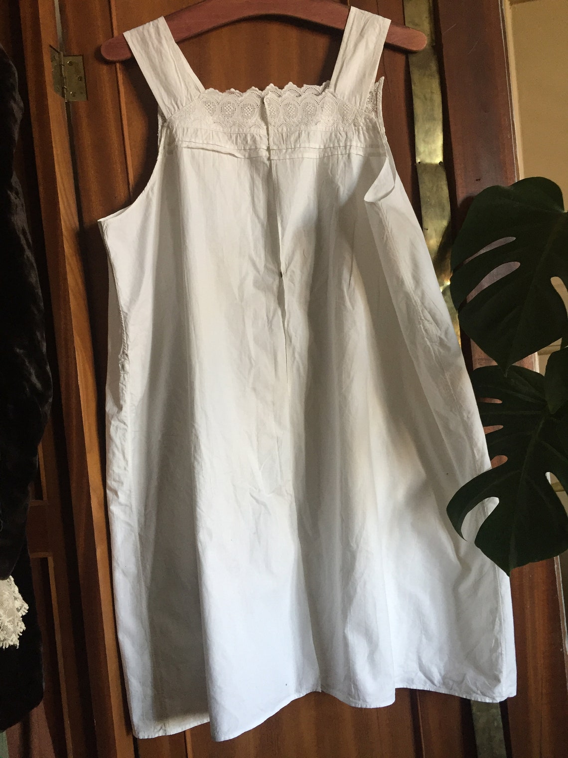 Antique apron 1900s white cotton lace apron with pocket | Etsy