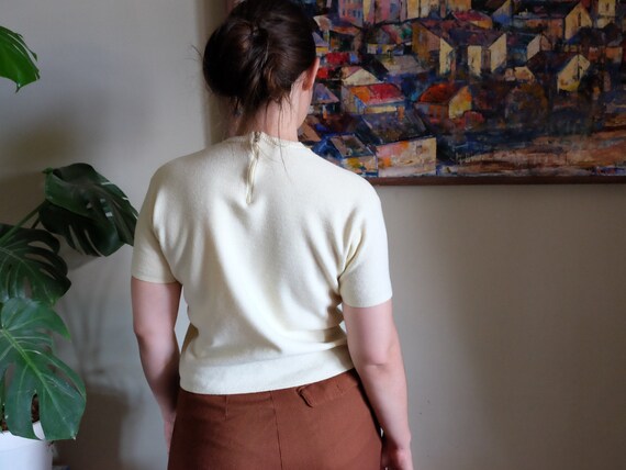 Vintage sweater 40s 50s sweater short sleeve paste
