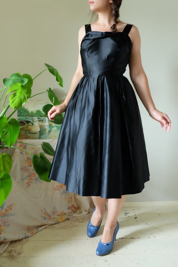 satin 50s dress