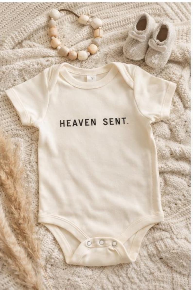 Heaven Sent-romper – neutraal christelijk rompertje, cadeau pasgeboren afbeelding 8
