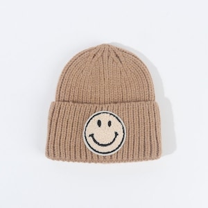 Smiley Beanie Toddler Beanie Kids Beanie Youth Beanie Retro Beanies