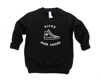 Kicks Before Chicks Pullover | Kids Tee | Toddler Tee | Kids | Toddler Tee | Matching Mom | Kids Apparel | Custom Apparel | Coffee Tee