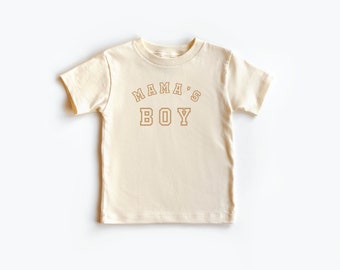 Mama's Boy  Natural | Toddler Tee | Toddler Girl Toddler Boy Shirt | Mother's Day Graphic Shirt | Mother's Day Toddler Tee Matching