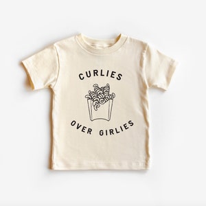 Curlies Over Girlies Toddler Shirt Toddler Girl Shirt Toddler Boy Shirt Valentine's Day Graphic Shirt Valentine's Day Toddler Tee image 2