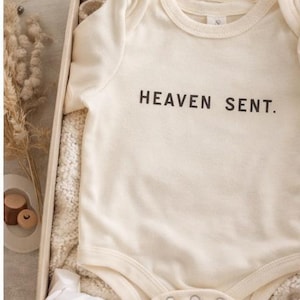 Heaven Sent-romper – neutraal christelijk rompertje, cadeau pasgeboren afbeelding 3