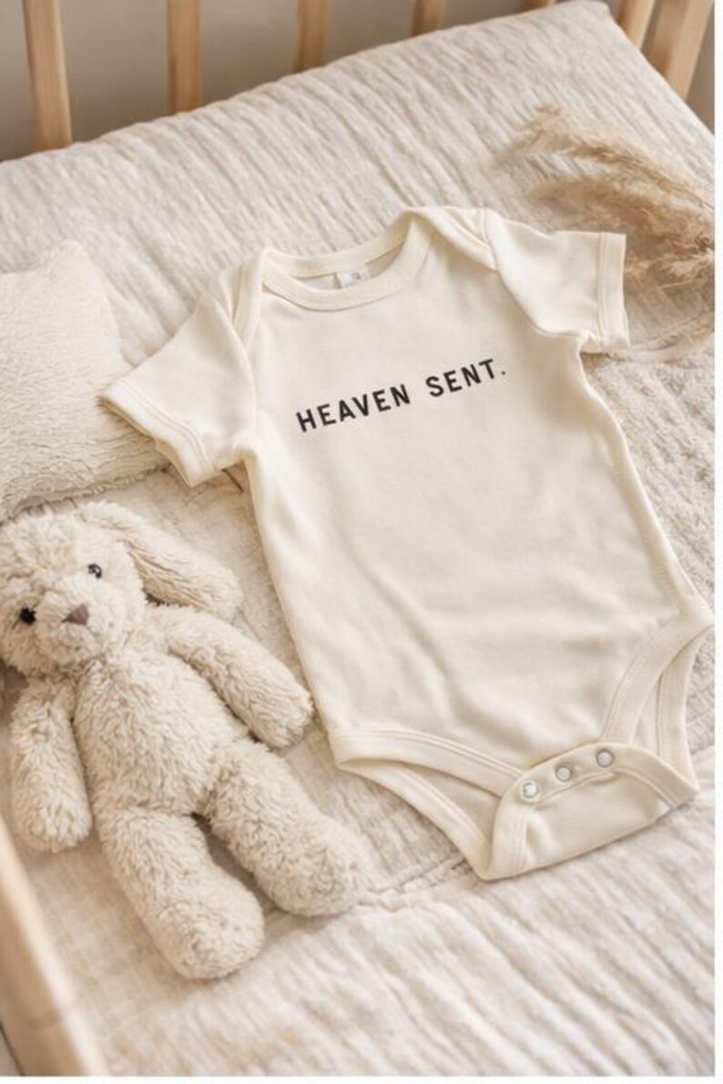 Heaven Sent-romper – neutraal christelijk rompertje, cadeau pasgeboren afbeelding 7