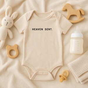 Heaven Sent-romper – neutraal christelijk rompertje, cadeau pasgeboren afbeelding 6