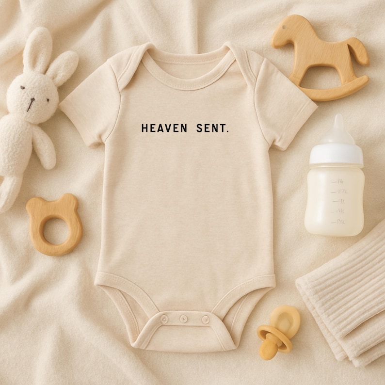 Heaven Sent-romper – neutraal christelijk rompertje, cadeau pasgeboren afbeelding 6