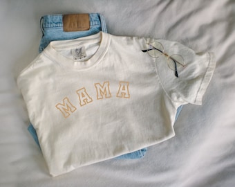 Mama Varsity Tee | Sweatshirt | Mother's Day Tee | Mom Tee | Motherhood Tee | Mom Shirt | Mom Sweatshirt Matching Neutral Sweatshirt