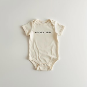 Heaven Sent-romper – neutraal christelijk rompertje, cadeau pasgeboren Cream