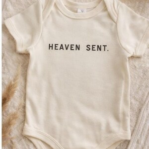 Heaven Sent-romper – neutraal christelijk rompertje, cadeau pasgeboren afbeelding 2