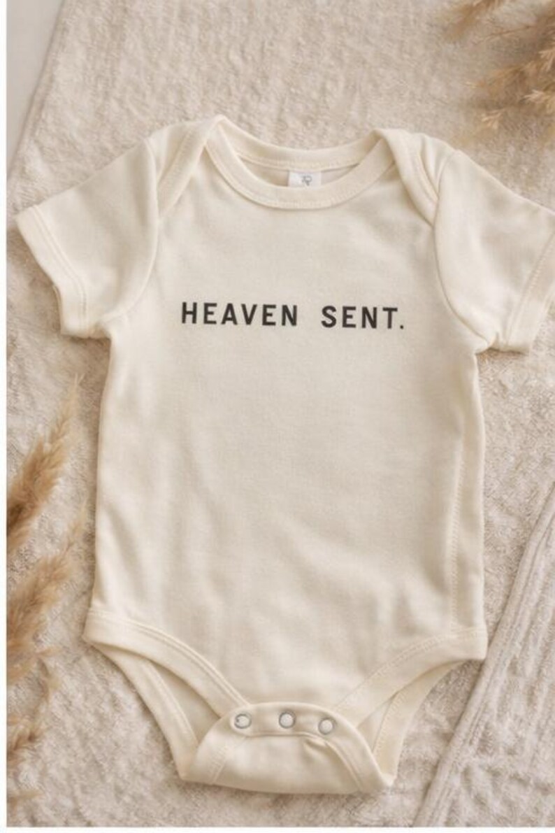 Heaven Sent-romper – neutraal christelijk rompertje, cadeau pasgeboren afbeelding 2