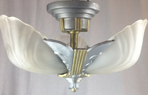 Set Of Art Deco Chandelier Slip Shades Sconces Glass Lamp Set Of Art Deco Chandelier Slip Shades Sconces Glass Lamp