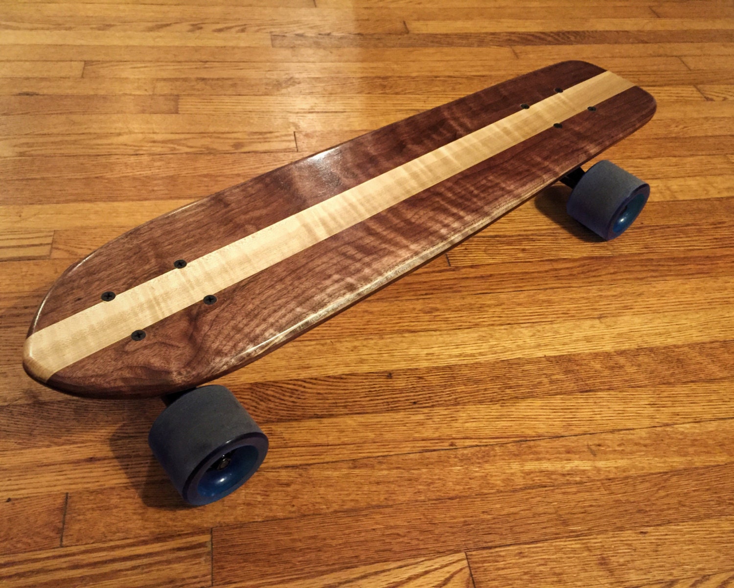 Figured Walnut/Maple Wood Cruiser Skateboard / Penny Board