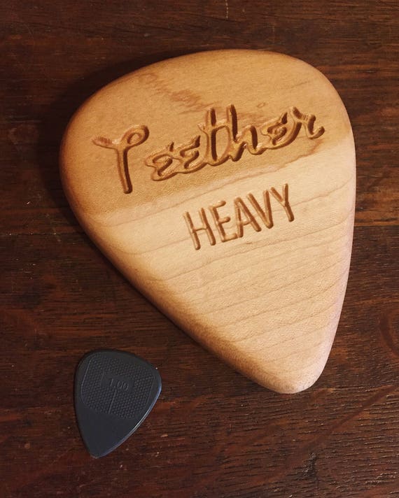 Customized Wooden Guitar Pick Teether