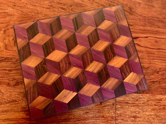 Optical Illusion Qbert Cutting Board