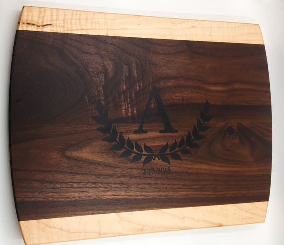 Custom Hardwood Cutting Board: Your Design Inlayed In Resin!