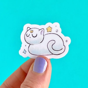 Artemis Sticker - 2&quot; Anime Cat Sticker - Artemis Sailor Venus Sticker - Magical Moon Cat Sticker - Nostalgia Sticker - Laptop Sticker
