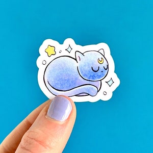 Luna Sticker - 2&quot; Anime Cat Sticker - Luna Sticker - Magical Moon Cat Sticker - Nostalgia Sticker - Laptop Sticker
