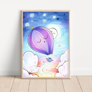 Sunset Series - Original Illustrations - Sunset Balloon - 6 x 8&quot;