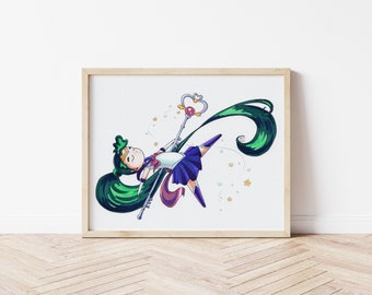Sailor Series - Original Illustration - Sailor Pluto- 6x8"