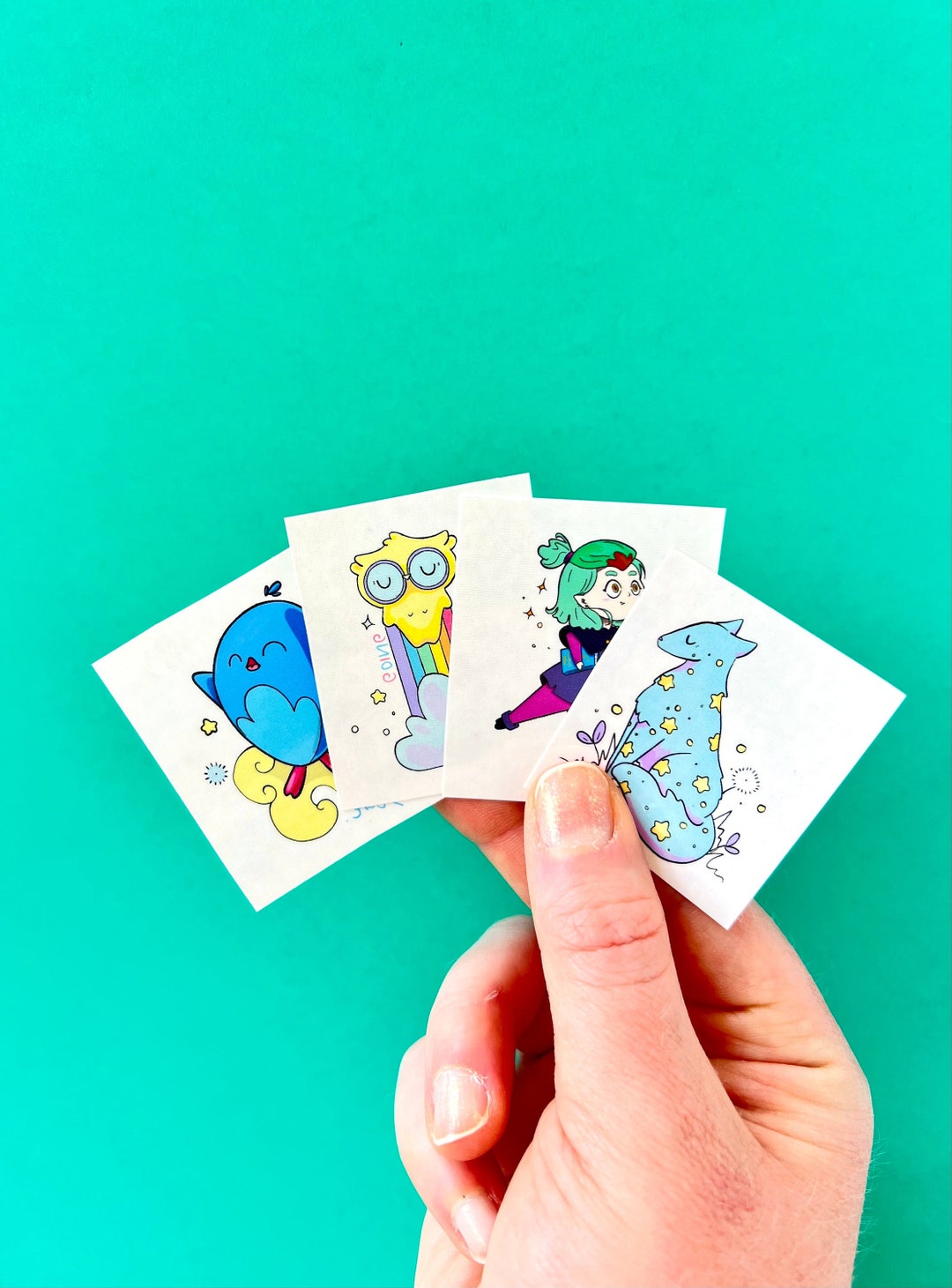 Cute Temporary Tattoos, 2 Illustrated Temp Tattoos, Fun for Kids, LGBTQ ...