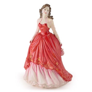 Special Occasion HN4100 – Royal Doulton Figurine Figurine Porcelain Statue Classic Pretty Ladies by Nada Pedley Red and Yellow Lady Figure