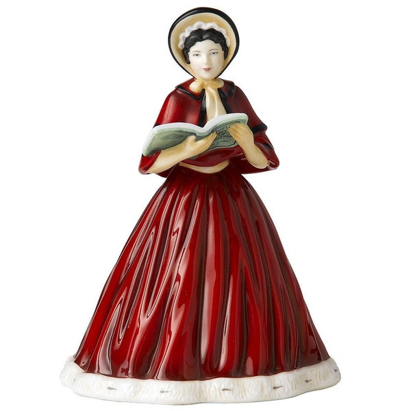 Royal Doulton Figurine On the Seventh Day of Christmas HN5408 Twelve Days of Christmas Series Vintage Lady Figurine