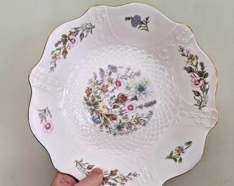 Wild Tudor Fine Bone China Porcelain Made in England Wild Tudor Pattern Collectable Vintage Plate  CLYDE 10 inch Fruit Bowl