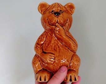 Vintage Teddy Bear Money Box Piggy Bank Children's Nursery Décor Cash Box