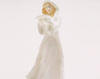 Royal Doulton Lady Figurine Christmas Carols HN3727 Sentiments Pretty Lady Figurine