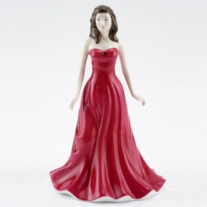 Royal Doulton Figurine January HN4970 (Garnet) Gemstones by Tom Mason Doulton Gift for Her Porcelain Lady Figurine