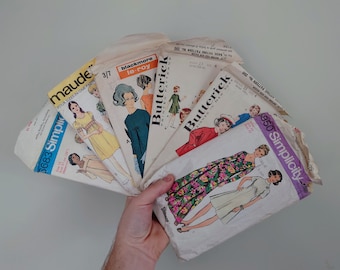 Lucky Dip! Vintage Dress Sewing Pattern Original Woman&#39;s Clothes Patterns RANDOM! Mid Century Sewing Pattern Knitting Design Pattern Print