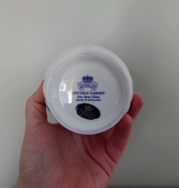 Aynsley Cascade Spiral Vase Cottage Garden Aynsley Fine Bone China