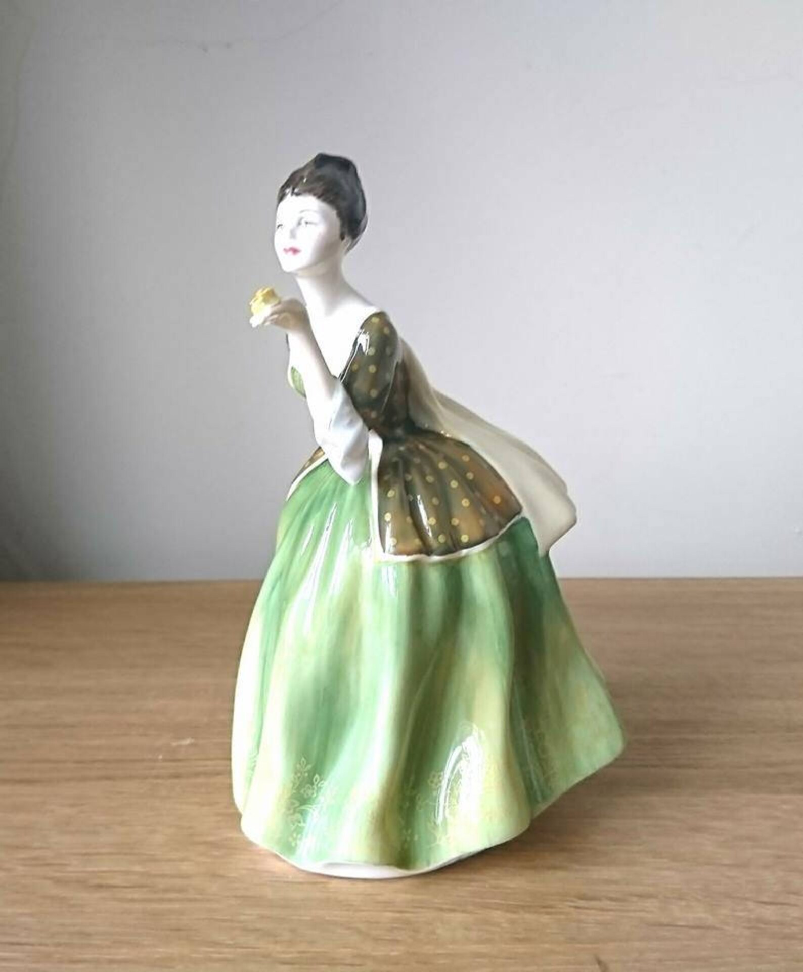 Royal Doulton Lady Figurine Fleur HN2368 Green Dress Etsy