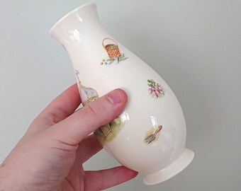 Aynsley 花瓶 エドワード朝のキッチンガーデン ファインボーンチャイナ