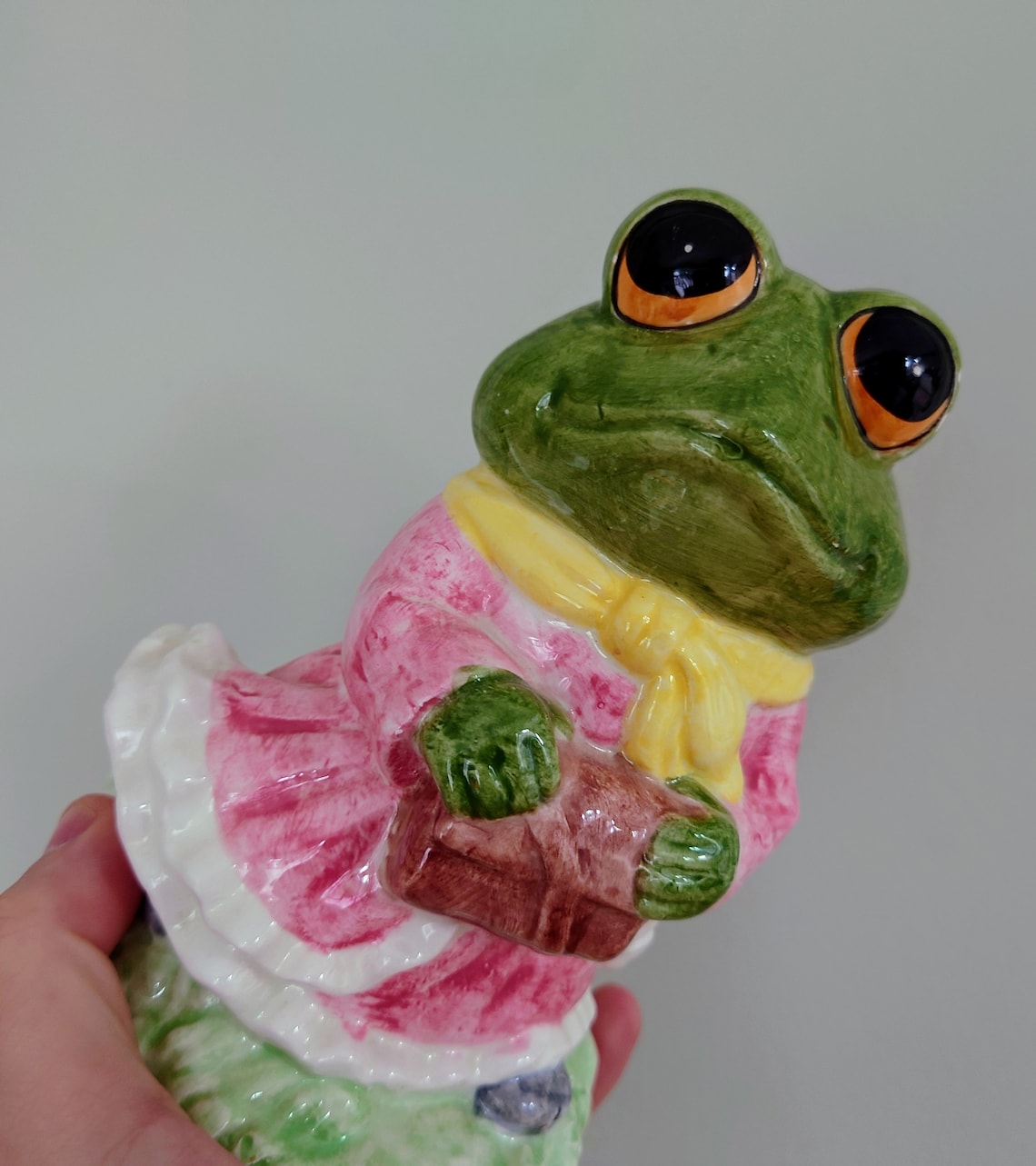 Ceramic Frog Money Box Hand Painted Cash Box Piggy Bank Etsy