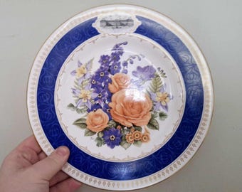 Royal Worcester Chevy Chase Bread Plate Floral Bone China Vintage