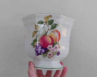 Vintage Keramik Planter Kruka Inomhusplanter Stämplad Regal England Blomster Keramik Stengods