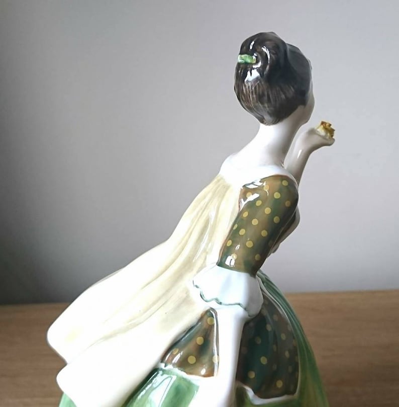 Royal Doulton Lady Figurine Fleur HN2368 Green Dress Etsy Canada