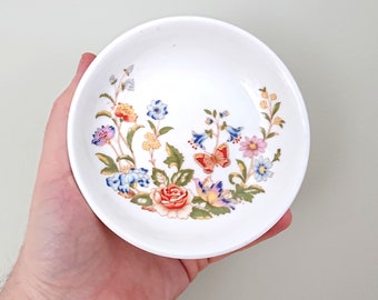 Aynsley - Cottage Garden - Coaster Fine Bone China Porcelain Made in England Cottage Garden  Pattern Collectable Vintage Plate