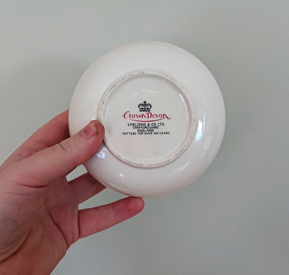 Crown Devon Trinket Dish Bone China Porcelain Jew… - image 2