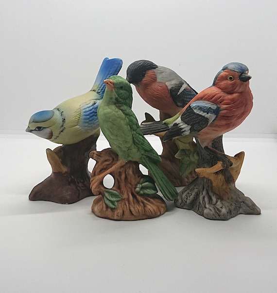 Vintage Bird Collection Porcelain Bird Figurine X 4 Bullfinch
