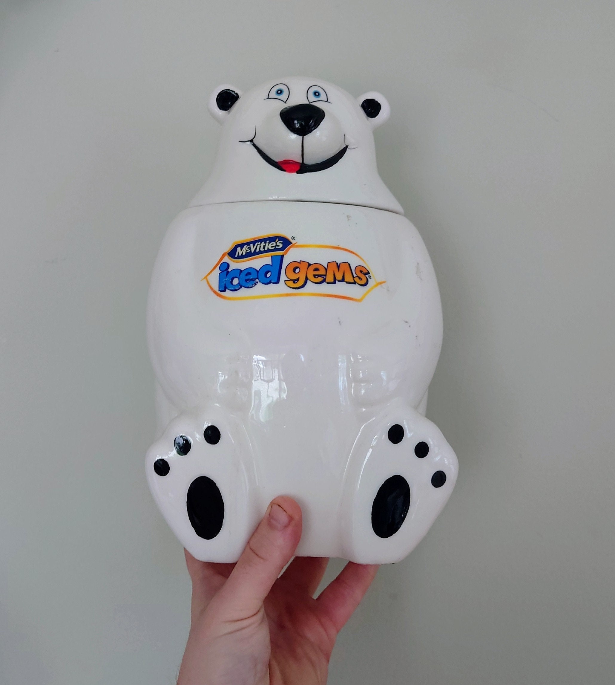1960年代　スモーキーザベアー クッキージャー cookie jar Vintage Cookie Jar Twin Winton Smokey The Bear US Badge