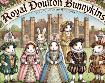 Royal Doulton Bunnykins Tudor Collection - Select Your Own Tudor Character Figurine | English Heritage Hand-Painted Collectibles